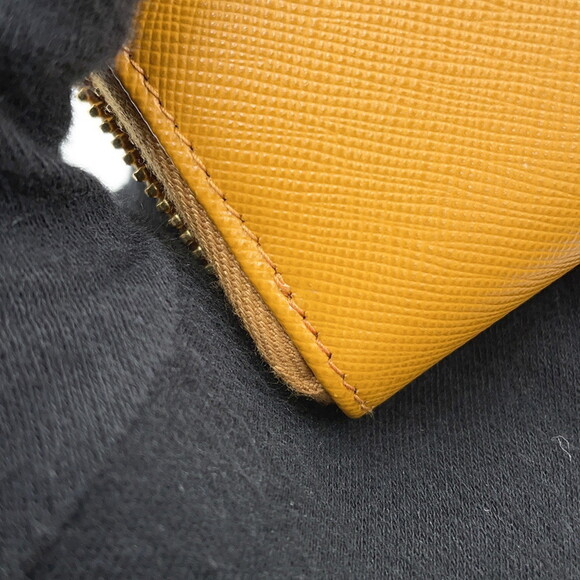 PRADA Orange Leather Saffiano Wallet - Picture 7 of 15